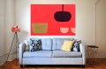 Bild 2 von Abstrakt Bauhaus 04 Rot  by  Felix von Altersheim  / (Größe) 120 cm x 80 cm 5 mm Acrylglas XT weiss/kaschiert 100 % inkl. Halterungen beigelegt