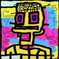 Bild 1 von Motiv Neonexpressionismus - Nr. 18 by ABC Artist  / (Größe) 90 cm x 90 cm 4 mm Gallery Print Acrylglas XT weiss/kaschiert 100 % inkl. Halterungen beigelegt