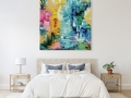 Bild 4 von Ocean Blue Summer Abstrakt Nr. 2  / (Größe) 60x60 cm 2 cm Leinwand gespiegelt